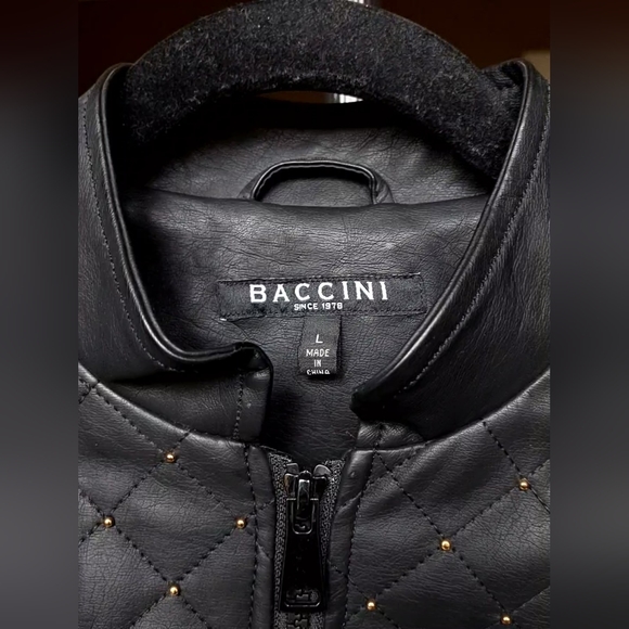 Baccini | Studded Leather Jacket | Size: L - Picture 2 of 7